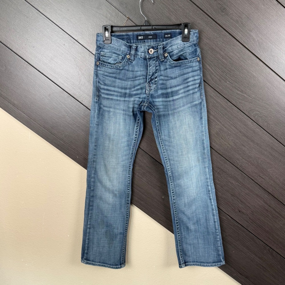 BKE Aiden Men's 28x30 Bootcut Jeans Medium Wash Western Y2K Stretch Denim